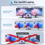 USB C Docking Station Dual Monitor HDMI apter for Dell HP Lenovo,Laptop Docking Station 3 Monitors USB C Hub Multiple apter Dongle with 2 HDMI 4K+VGA+100W PD Charger+3 USB Port+SD/TF Card Reer