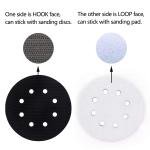 5 Pack 5 Inch 8 Holes Soft Density Interface Ps Hook and Loop 5" Sponge Cushion Buffer Backing P (Set of 5)
