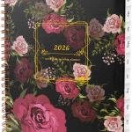 2026 Planner, Weekly and Monthly Calendar Planner for Women, Jan 2026 - Dec 2026, Hardcover Planning Agenda book with Tabs, Spiral Bound, Inner Pocket, Perfect for School Office Supplies, 8.4" x 6.3"