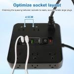 16-in-1 Power Strip Surge Protector, 12 AC Outlets & 2 USB-C, 2 USB-A, 6.6FT Extension Cord with Overlo Protection, Wide Spaced Outlets for Home, Office, Gaming and Travel