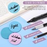Sabary 500 Sheets Transparent Sticky Notes Round Translucent Sticky Notes Tabs Colorful Page Flags Stickers Clear Book Markers Bible Journaling Office Back to School Supplies(1.75 Inch,Stylish)