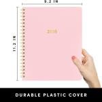 PAPERAGE 2026 Weekly & Monthly Planner, 12 Months (January 2026 - December 2026), 9.2 in x 11.2 in, Spiral Bound 2026 Planner with Weekly, Monthly & Yearly Views, Note Pages & Inner Pocket – Blush