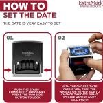 S-1025 Professional Self Inking Office Date Stamp with "DEPOSITED" Phrase – Style P - Blue Color Ink