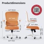 TRALT Office Chair - Ergonomic Desk Chair with justable Lumbar Support, Mesh Computer Chair, Executive Chairs for Home Office Comfortable Lumbar Support (Orange)