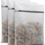 3Pcs Durable Honeycomb Mesh Laundry Bags for Delicates,lingerie, socks and gloves, yoga pants, jeans or even jackets, scarves, and shoes (3 Medium)
