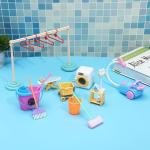 SOTOGO 22 Pieces Mini Housework Cleaning Supplies Miniature House Accessories Mini House Furniture Decoration Accessories