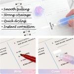 RETON 6 Pcs White Out Correction Tape, 2 in 1 Correction Tape and Double Sided Tape Roller, Cute Cat Paw Correction Tape Pen with hesive Glue Tape Roller Runner for School Office Scrapbook Supplies