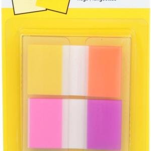 Post-it Flags, 60/On-The-Go Dispenser, .94 in Wide, Alternating Electric Glow Collection (680-EG-ALT)