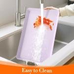 WOWBOX 4 pcs Serving Tray for Entertaining, Serving Platters for Snacks, Fruit, Cookies, Dessert, Reusable Plastic Trays for Serving Food and Pantry Organization in Kitchen & for Parties, (Purple)