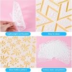 36 Pieces Geometric Stencils Painting Templates Mandala Art Drawing Stencil Templates for Scrapbooking Cookie Tile Furniture Wall Floor Decor Drawing Tracing DIY Art Supplies (7.87 x 7.87 Inches)