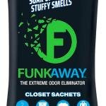 FunkAway Extreme Odor Eliminating Closet Sachet, Odor Absorbing Packet Ideal for Closets, Drawers, Hampers, Attics and Storage Spaces, Fresh Smell for Up to 90 Days
