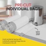Small Trash Bags 4 Gallon Trash Bags Drawstring - 57 White Unscented Small Garbage Bags | Waste Basket Plastic Trash Can Liners | Bathroom House Cleaning Supplies