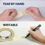 TAPEBEAR 60 Rolls General Purpose Masking Tape 0.7 Inches x 60 Yards, Beige White Painters Tape for Painting, Labeling, DIY Arts Crafts, Home Office School Projects