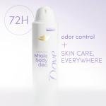 Dove Whole Body Deo Aluminum Free Invisible Spray Deodorant Coconut & Vanilla for 72h Odor Control 4 oz
