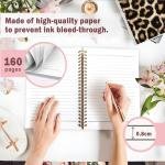 Lacama Leopard Print Gifts for Women Cheetah Print Gifts Notebook Journal, Cheetah Prints Journal Hardcover Spiral Notebook, Leopard Prints School Office Supplies 160 Pages A5