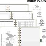 AHGXG 2026 Planner, Weekly and Monthly, 2026 Calendar, Jan 2026 - Dec 2026, Hardcover with Monthly Tabs, 100 GSM Thick Paper, for Women School Home Office Supplies, 6" X 8.38", Sage Green