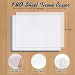 Phinus 140 Sheets White Tissue Paper, 14 x 20 Inches Tissue Paper Bulk, Wrapping Tissue Papers for Weddings Birthday DIY Project Arts Craft Decor