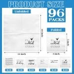 96 Pcs Funny Cocktail Napkins 5'' x 5'' Funny Napkins 2 Ply Funny Cocktail Napkins for ult,6 Different Quotes Bar Napkins for Wedding Birthday Anniversary Holiday Party(Black Font)