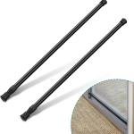 2 Pcs Window Security Bar, justable Sliding Glass Door Bar Sliding Door Security Bar Window Safety Lock Bar with Rubber Tips, Suitable for Lengths of 15.7-27.5 Inch