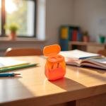 Lid Dual Hole Multifunctional Pencil Sharpener,Lightweight,Portable,Transparent Hand Held Small Compact Pencil Sharpener for Classrooms,Offices Writing and Correction Supplies (Orange)
