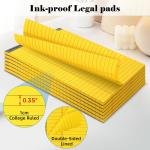 Yellow Legal Ps, 12 Pack Legal Noteps, In College Wide Ruled Note Ps, 50 Sheets Per P, Noteps for Office, Home & School, 600 Total Sheets (8.5 x 11Inches)