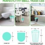 2.6 Gallon Mini Compostable Trash Bag - Small Garbage Bags For Bathroom Can Blue 100 Count 10 Liter Biodegrable Unscented Waste Basket Liners Bathroom Kitchen Office Strong Thick Inwaysin