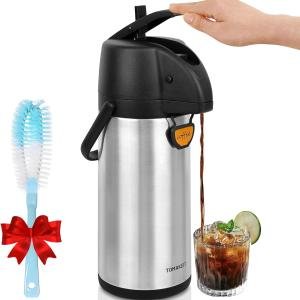 Airpot Coffee Dispenser Thermal with Pump,3L/102 Oz Insulated Stainless Steel Large Airpot Coffee Carafe Lever Action for Hot/Cold Water,Thermal Carafe for Hot Cocoa for Parties