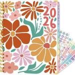 GuassLee Planner 2026 Daily Weekly and Monthly - Large A4 Planner from January 2026-December 2026, 8.8"x11.4" Aesthetic Teacher Student Agenda Book with Back Pocket, Stickers, Coated Tabs, A4 Size
