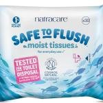 Natracare Safe to Flush Moist Tissues, Me of 100% paper and an Organic and Natural formula with Aloe Vera and Witch Hazel (1 Pack, 30 wipes total)