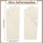 Sureio 4 Pairs Sun Protection UV Gloves Sun Block Fingerless Gloves Summer Hand UV Protection Half Finger Mittens for Woman