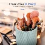 Pencil Holder - 360° Rotation, 5 Slot Desk Supplies For Women Office Aesthetic. Pen Holder For Office&School, Desk Accessories(Blue)