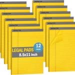 Yellow Legal Ps, 12 Pack Legal Noteps, In College Wide Ruled Note Ps, 50 Sheets Per P, Noteps for Office, Home & School, 600 Total Sheets (8.5 x 11Inches)