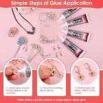 Jollidecor 4 PCS 50ML B7000 Crafts Glue Super hesive, Multipurpose Clear Glue for DIY Jewelry Bes Fabric Cloth Nail Art Shoes Screen Repair