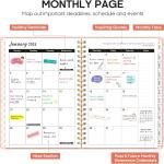 2025 Planner - Weekly and Monthly Planner Spiral Bound, January 2025 - December 2025, Hardcover 2025 Calendar Planner Book with Tabs, Inner Pocket, Perfect for Office Home School Supplies - A5 (6.3" x