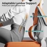 TRALT Office Chair - Ergonomic Desk Chair with justable Lumbar Support, Mesh Computer Chair, Executive Chairs for Home Office Comfortable Lumbar Support (Orange)