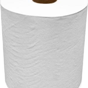 Sierra Hygiene White 8" Roll Towel, Case of 1-Ply Hardwound Paper Towels, Commercial Use for Restaurants, Bathrooms, Businesses - Compatible with Universal Dispensers, 6 Rolls/Case, 800 Ft/Roll