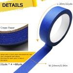 4 Rolls Premium Painters Tape, Blue Tape, Masking Tape, Paint Tape for Multi-Purpose, Painting, Painter's, DIY Crafts Arts (88yd =0.94IN*22yd*4) Decoration Labeling No Residue, Easy Removal
