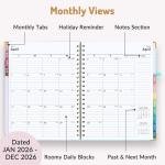 Forvencer 2026 Planner, Weekly and Monthly Calendar Planner for Women, Jan 2026 - Dec 2026, 8.5" x 11", Hardcover Planning Agenda book with Monthly Tabs, Spiral Bound, Inner Pocket, Cute Journal Organ