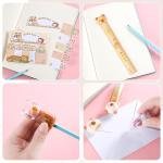 9 Pcs Cute Capybara Stationary Set Kawaii School Supplies Japanese Stationery, Includes Pencil Sharpener, Eraser, Correction Tape, Glue Tape, Sticky Notes, Ruler, Scissors for Office School Supplies