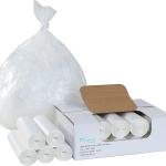 TYPLASTICS 40-45 Gallon Clear Trash Can Liners - 40" x 48" – High Density Garbage Bags - Case of 250 – Multipurpose for Office, Outdoor, Recycling, Industrial and Commercial