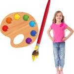 2 Pcs Jumbo Painting Set Wall Cut Outs Art Paint Party Cutouts Art Classroom Decorations for School Bulletin Board Craft Vacation Bible School Supplies Wall Decor Birthday Painting Party