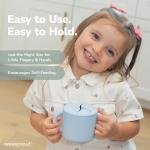 WeeSprout Snack Containers, Food Gre Silicone Cups, Spill-Proof Tops For Toddlers and Babies, Premium Hard Plastic Travel Lids, Dishwasher Safe, Set of 2 Snack Catchers
