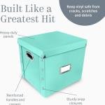 Snap-N-Store Vinyl Record Storage Box - 12" - 1 Pack- Crate Holds up to 75 Vinyl Albums - Mint