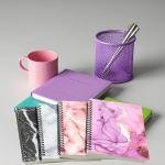 8pcs Spiral Notebook School Supplies Hardcover A5 7mm College Ruled 8.3 Inch x 5.9 Inch 80 Sheets -160 Pages Marble printed Journals for Work Students Study and Notes (8pcs)