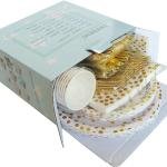 200Pcs Gold Party Supplies - Gold Paper Plates & Napkins Cups Silverware Serves 25 Sets for Wedding Bridal Shower Engagement Birthday Parties (Gold dot)