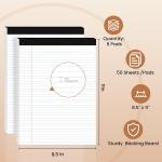 8Packs Legal Ps 8.5 x 11 Inch, 50Sheets/Pack, College Ruled & Perforated White Writing Ps, Ps of Paper 8.5 x 11, Lined Note Ps with Sturdy Backing for Office, Business & School Supplies