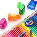 Lid Dual Hole Multifunctional Pencil Sharpener,Lightweight,Portable,Transparent Hand Held Small Compact Pencil Sharpener for Classrooms,Offices Writing and Correction Supplies (Orange)