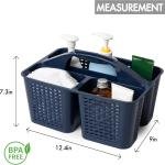 Tiawudi Portable Shower Cdy, Cdy Organizer with Handle, Plastic Shower Basket Hold Soap, Shampoo, Hair Supplies and Beauty Products, Cleaning Supplies Organizer for Home, Dorm, Shelf and Cabinet