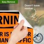 Warning This Door Is Not For Pedestrian Traffic Please Use Main Door Sign, 10x7 Inches, 4 Mil Vinyl Decal Stickers Weather Resistant, Me in USA by My Sign Center