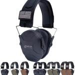Shield XT Shooting Ear Protection for Gun Range | NRR 27dB | Construction Hearing Protection for ults and Kids | Slim Noise Reducing Ear Muffs for Sport and Safety (Black) by Emblem OD